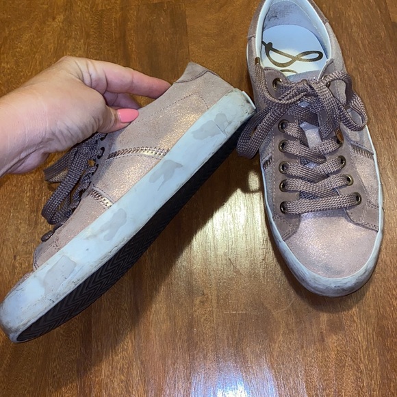 Sam Edelman Baylee Sneakers Pink Shimmer - Picture 7 of 10